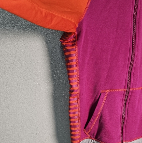 Nike Purple and Orange Zip-Up Hoodie Girls Small - Picture 5 of 9